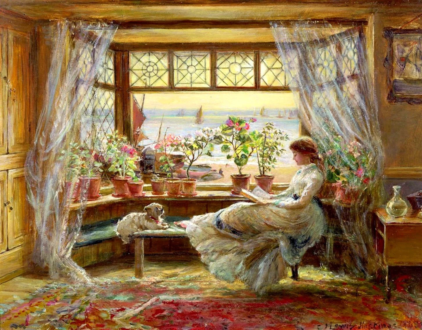 Charles James Lewis, Reading by the Window