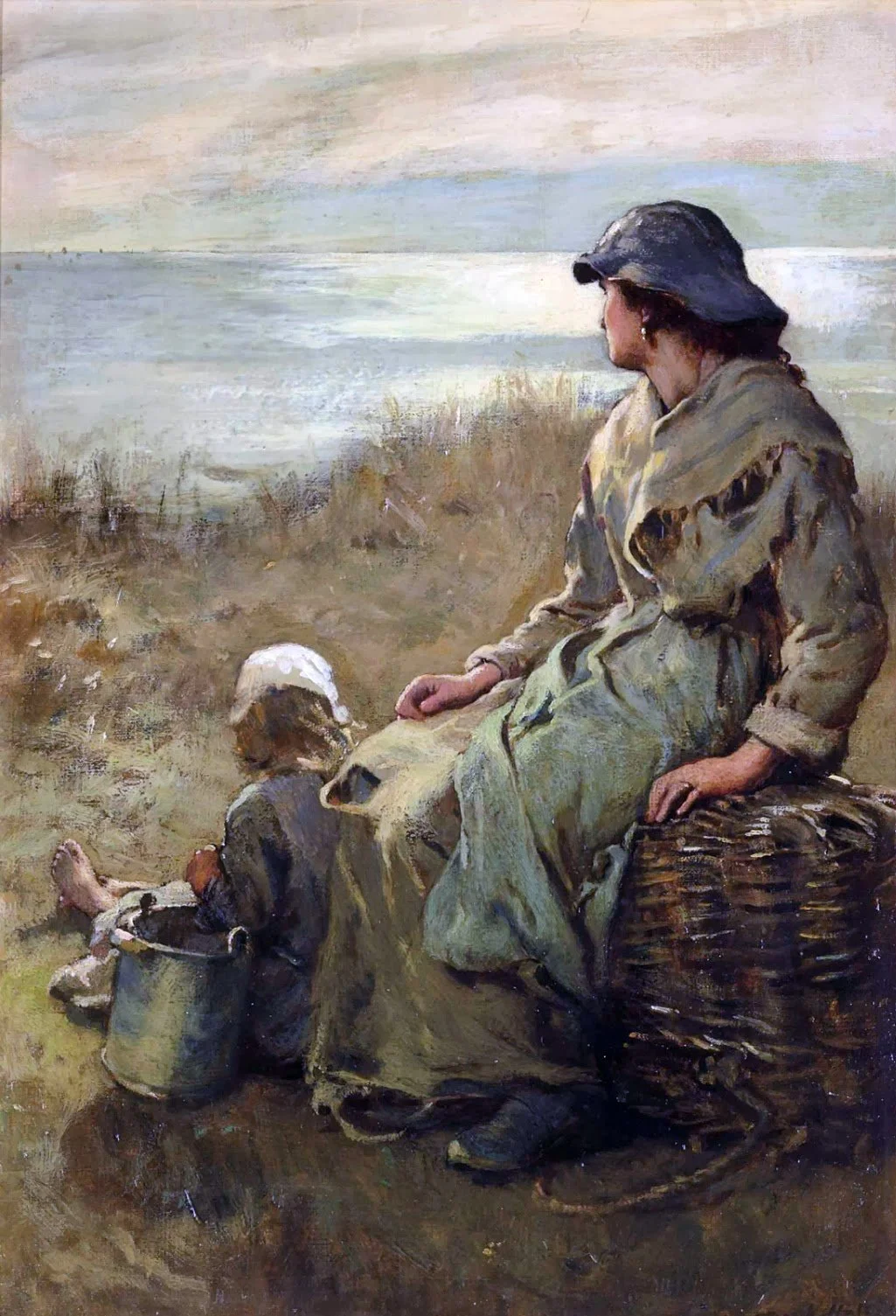 Frank Holl, Waiting the Return of the Boats, Cullercoats, Northumberland