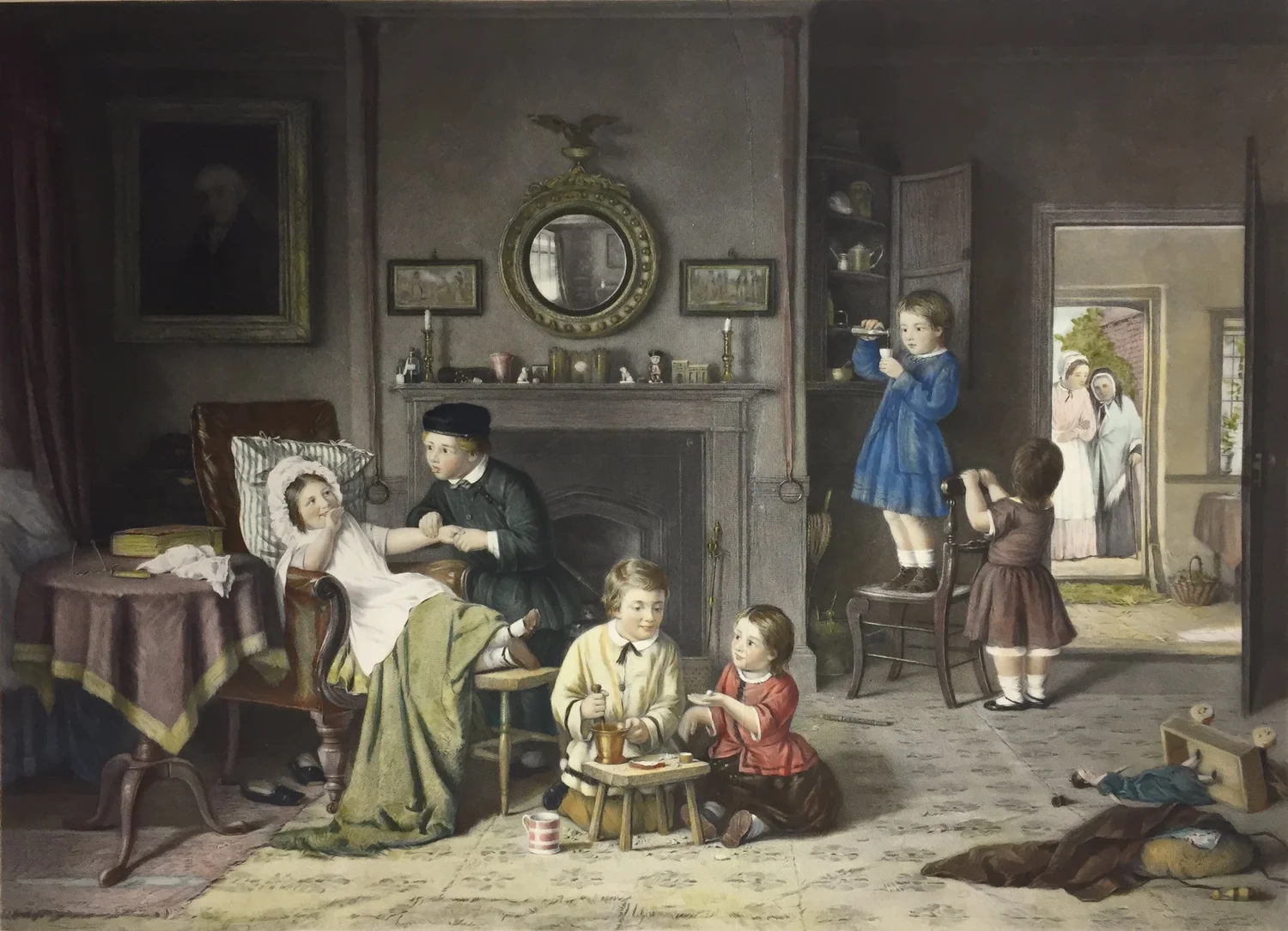 Frederick Daniel Hardy, Children Playing at Doctors