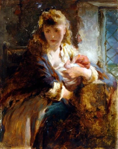 George Elgar Hicks, Mother and Baby