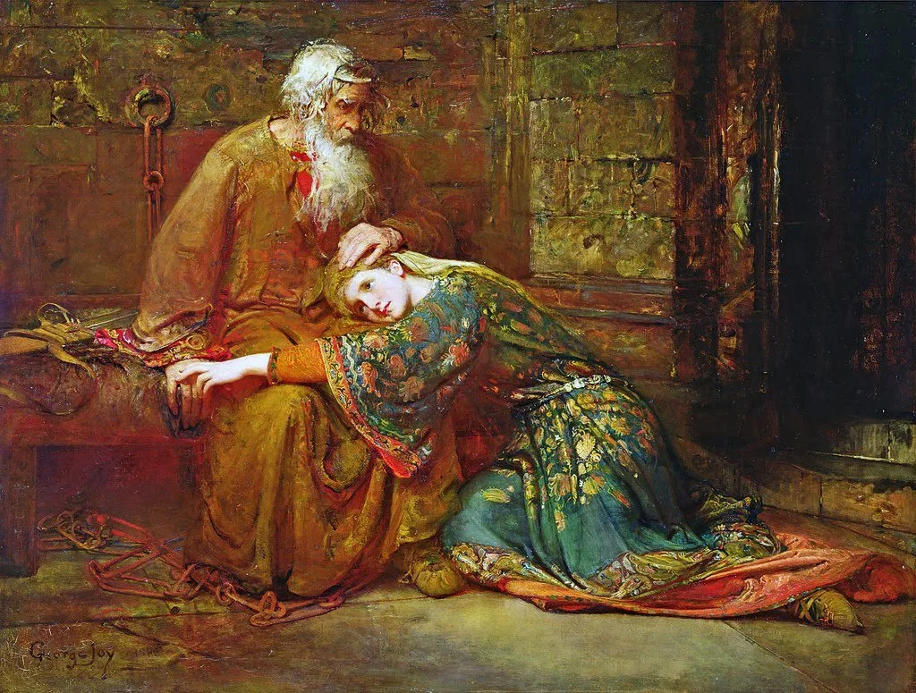 George William Joy, Cordelia Comforting her Father, King Lear, in Prison