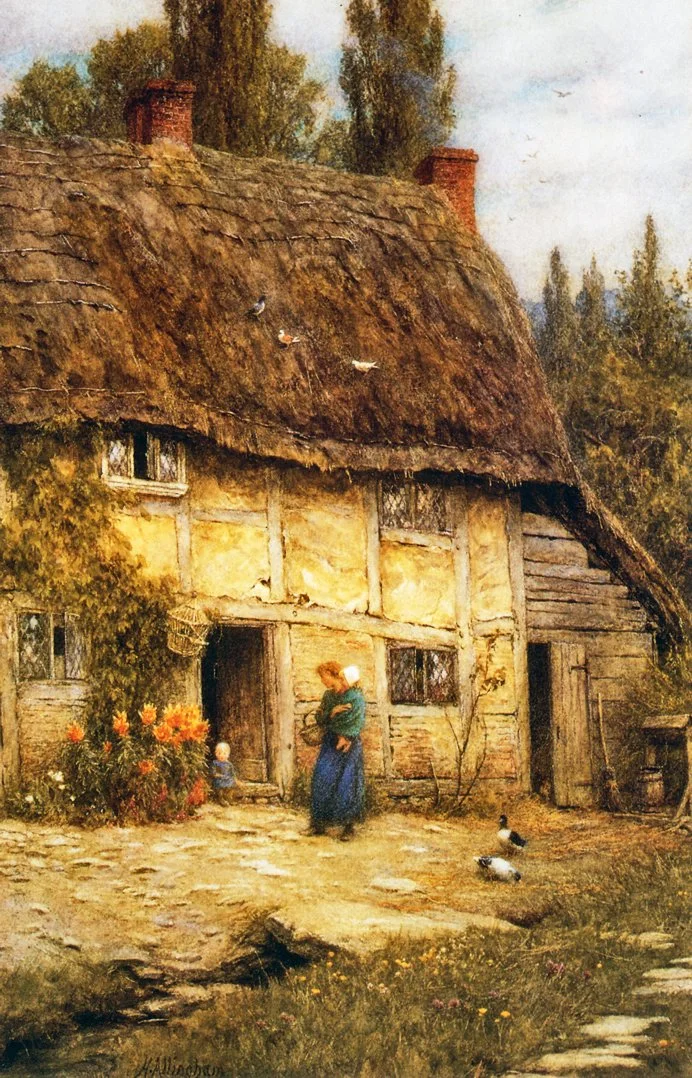 Helen Allingham, A Surrey Farmhouse