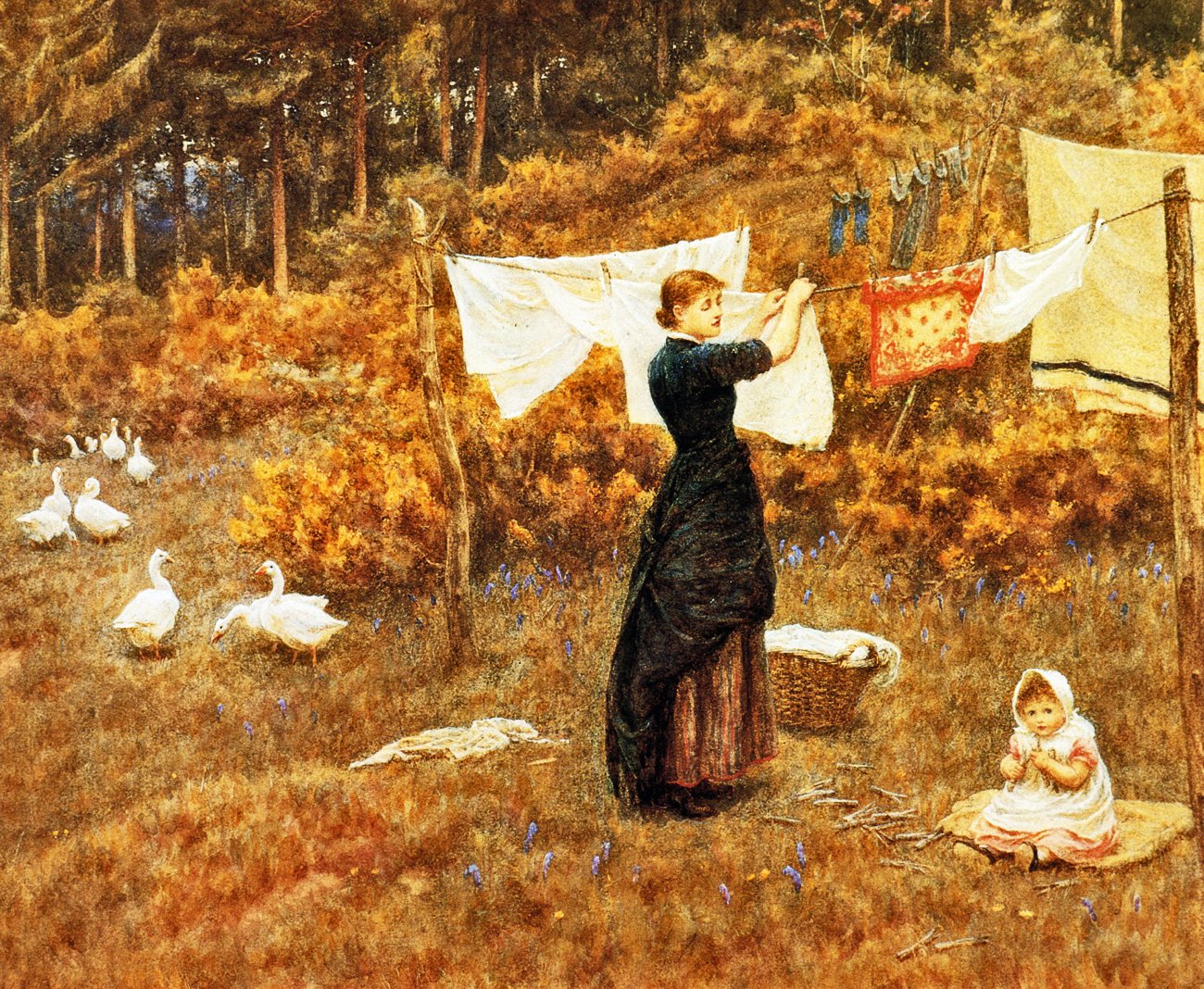 Helen Allingham, The Clothes Line