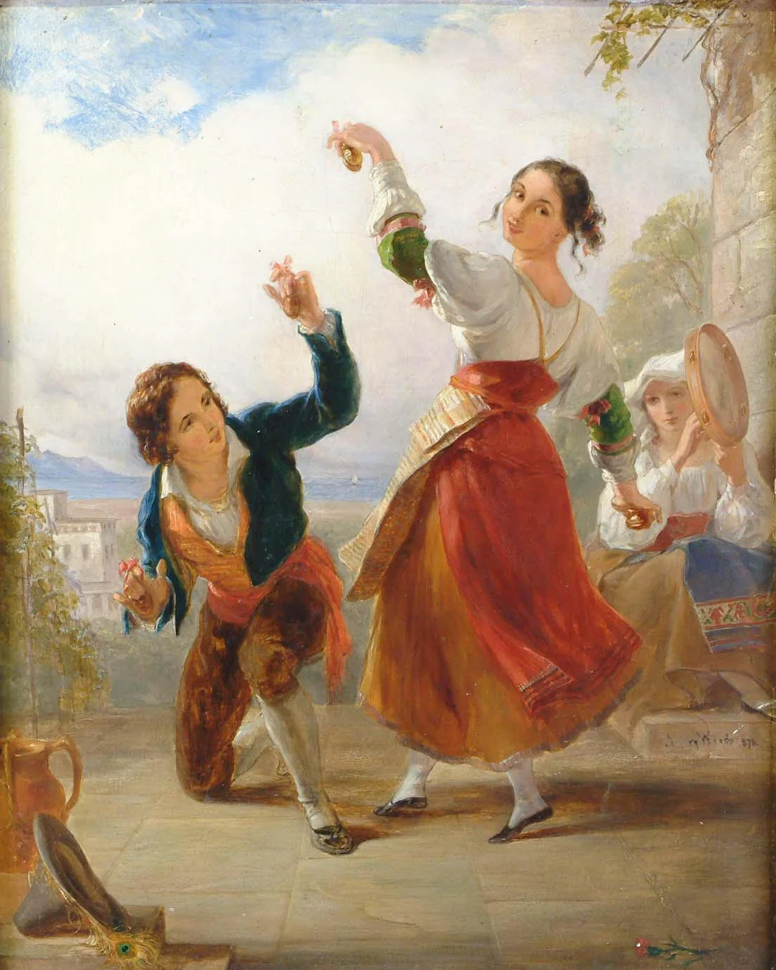 Henry Woods, Young Couple Dancing With Castanets