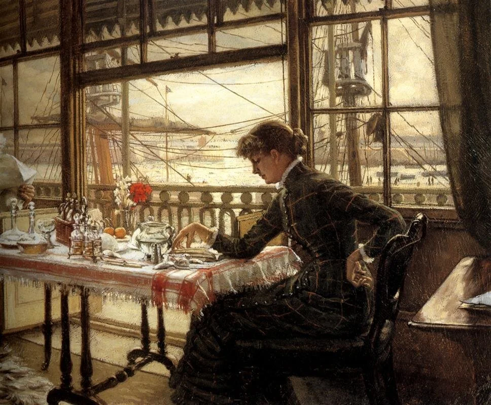 James Jacques Joseph Tissot, Room Overlooking the Harbor