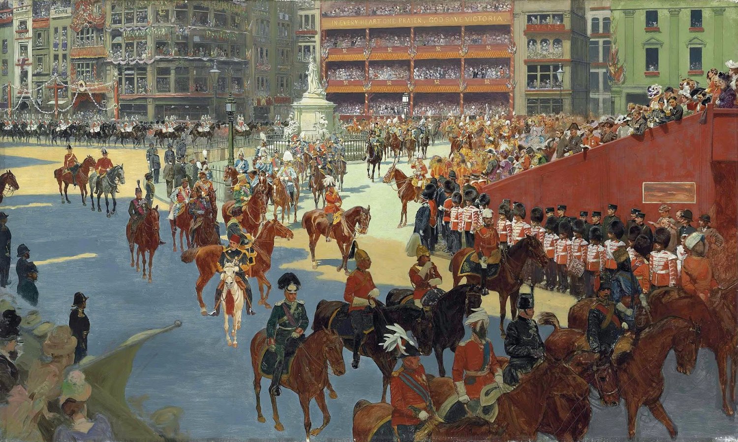 John Charlton - 'God save the Queen' - Queen Victoria arriving at St Paul's Cathedral on the Occasion of the Diamond Jubilee Thanksgiving Service, 22 June 1897