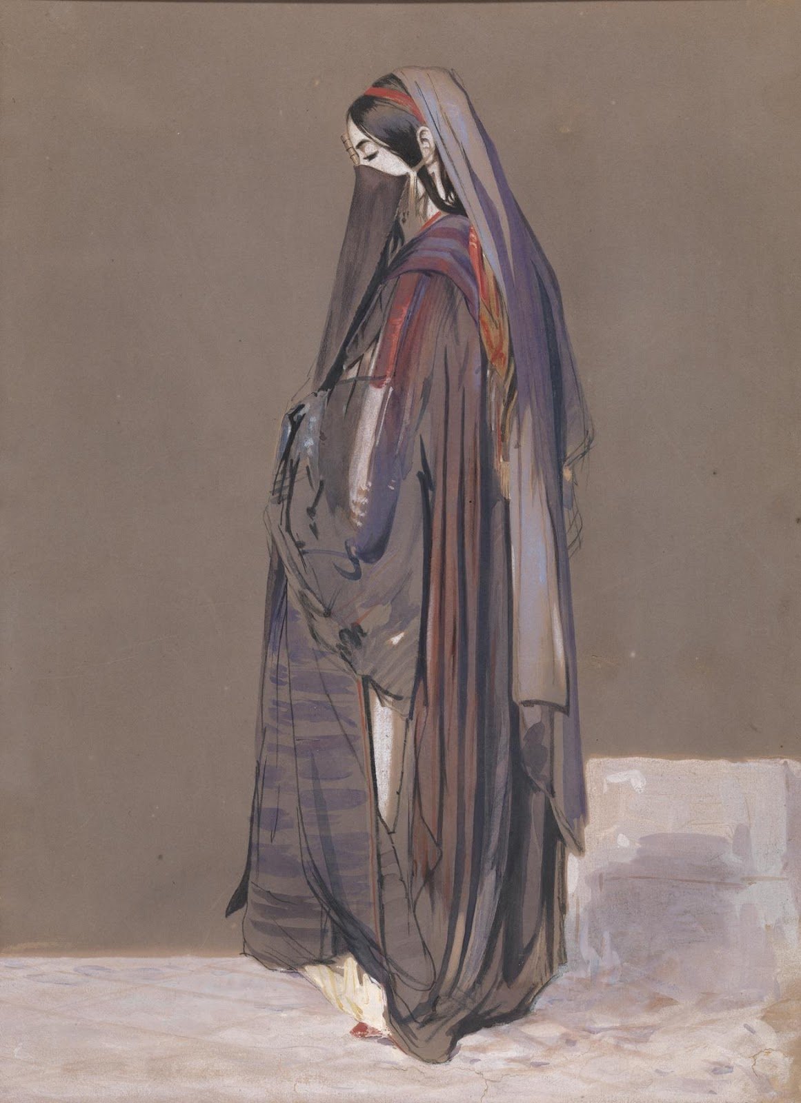 John Frederick Lewis, Veiled Egyptian Girl, Cairo