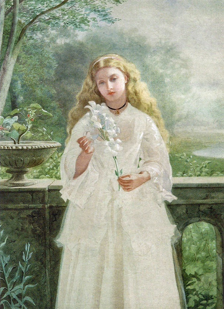John Simmons, Girl Holding a Lily