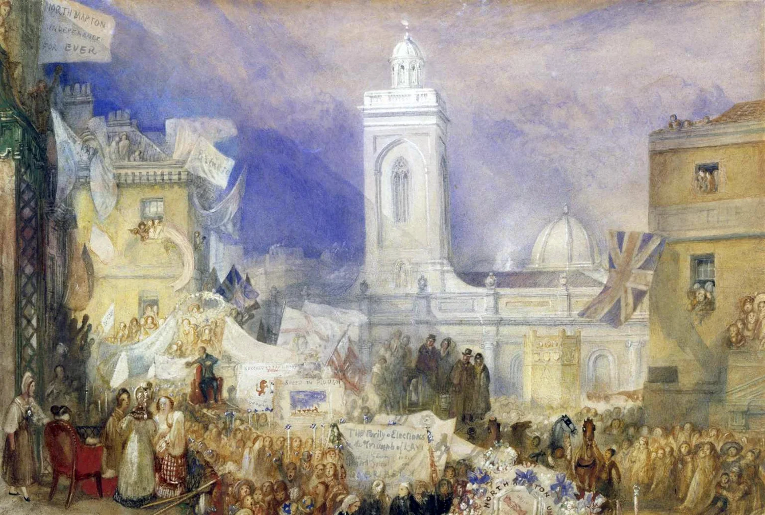 JMW Turner, The Northampton Election, 6 December 1830