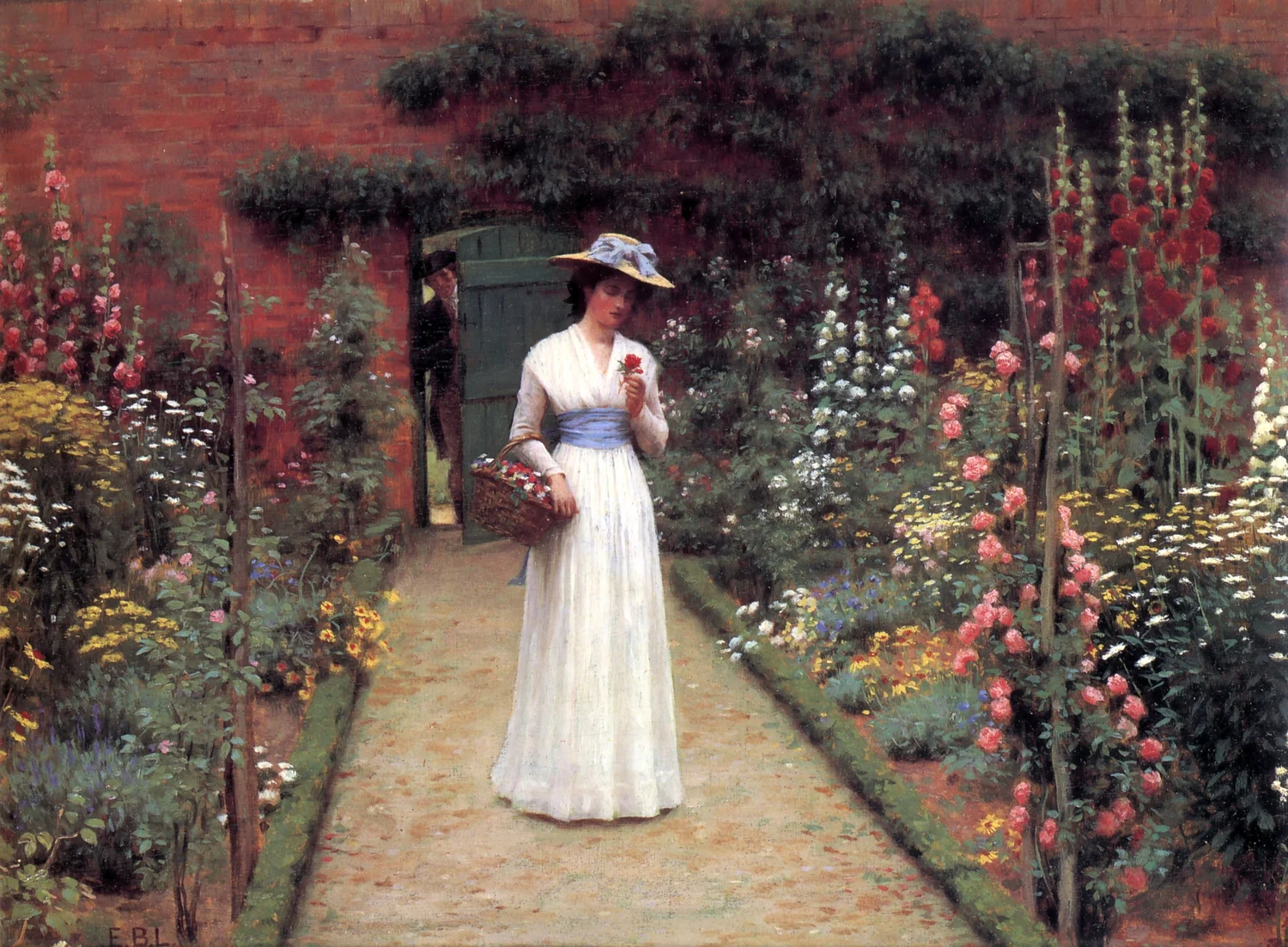 Lord Frederic Leighton, Lady in a Garden