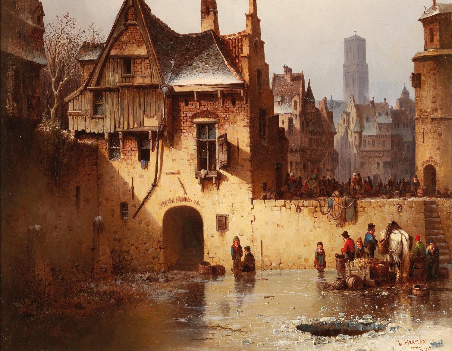 Ludwig Hermann, City in Winter