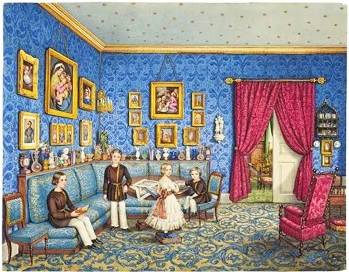 Mary Ellen Best, Blaues Zimmer der Prinzessin Elisabeth im Prinz-Carl-Palais, Darmstadt