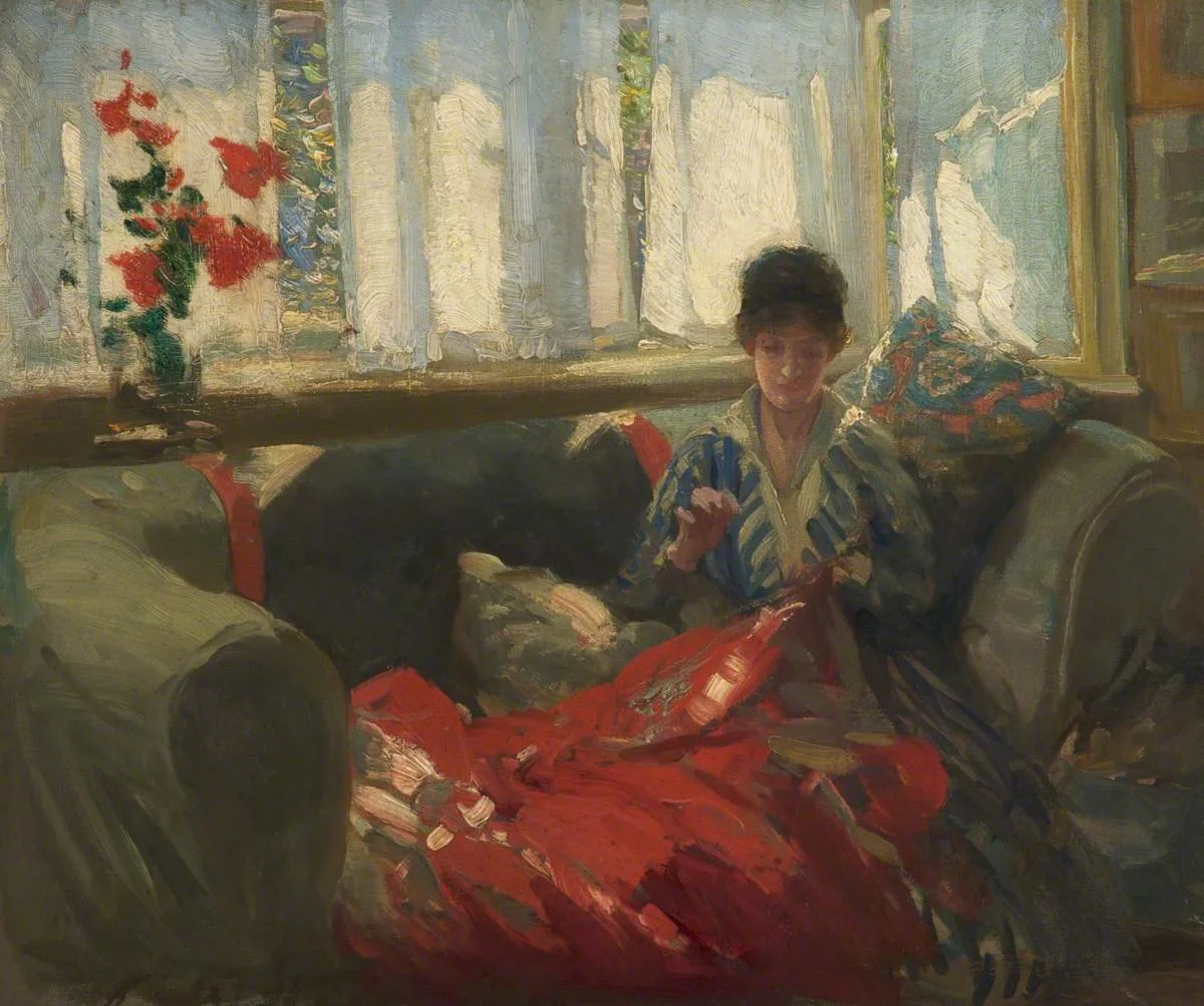 Philip Wilson Steer, Woman Sewing