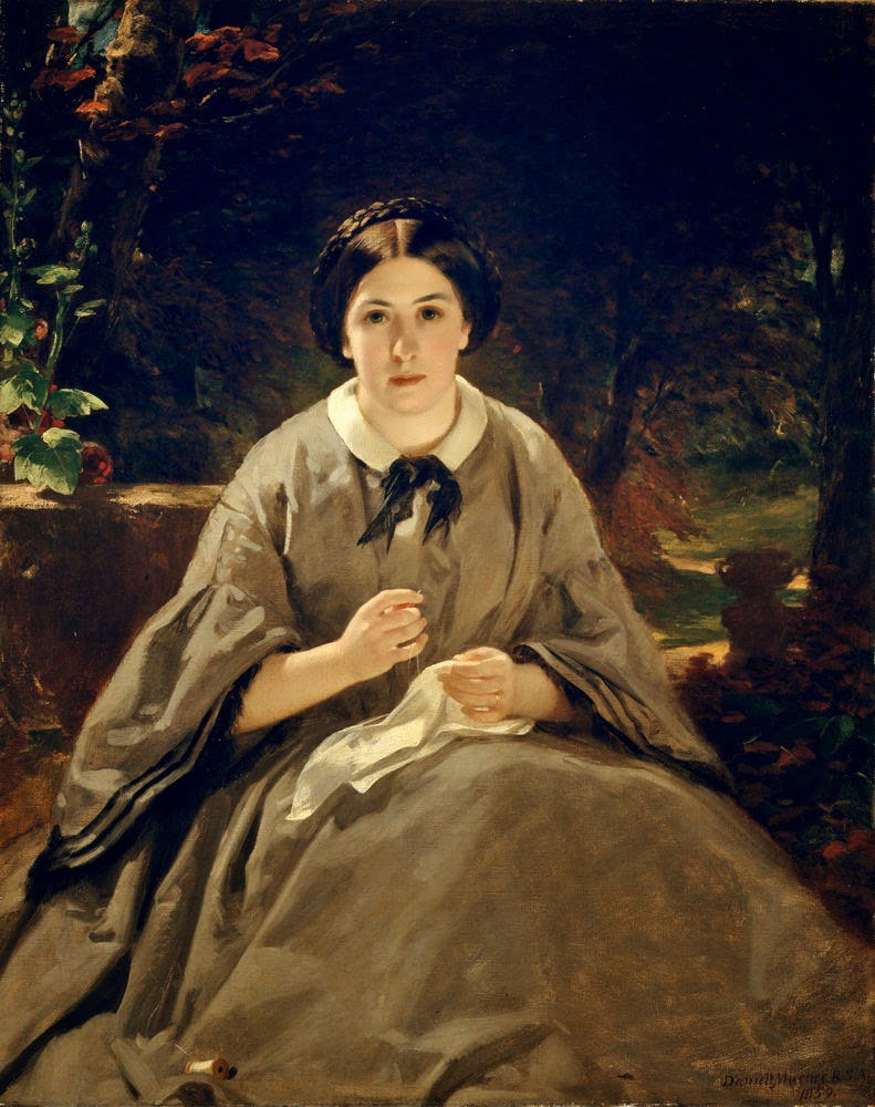 Sir Daniel McNee, A Lady in Grey Prints