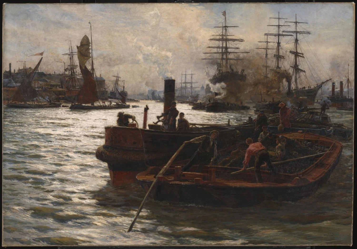 William Lionel Wyllie, Toil, Glitter, Grime and Wealth on a Flowing Tide