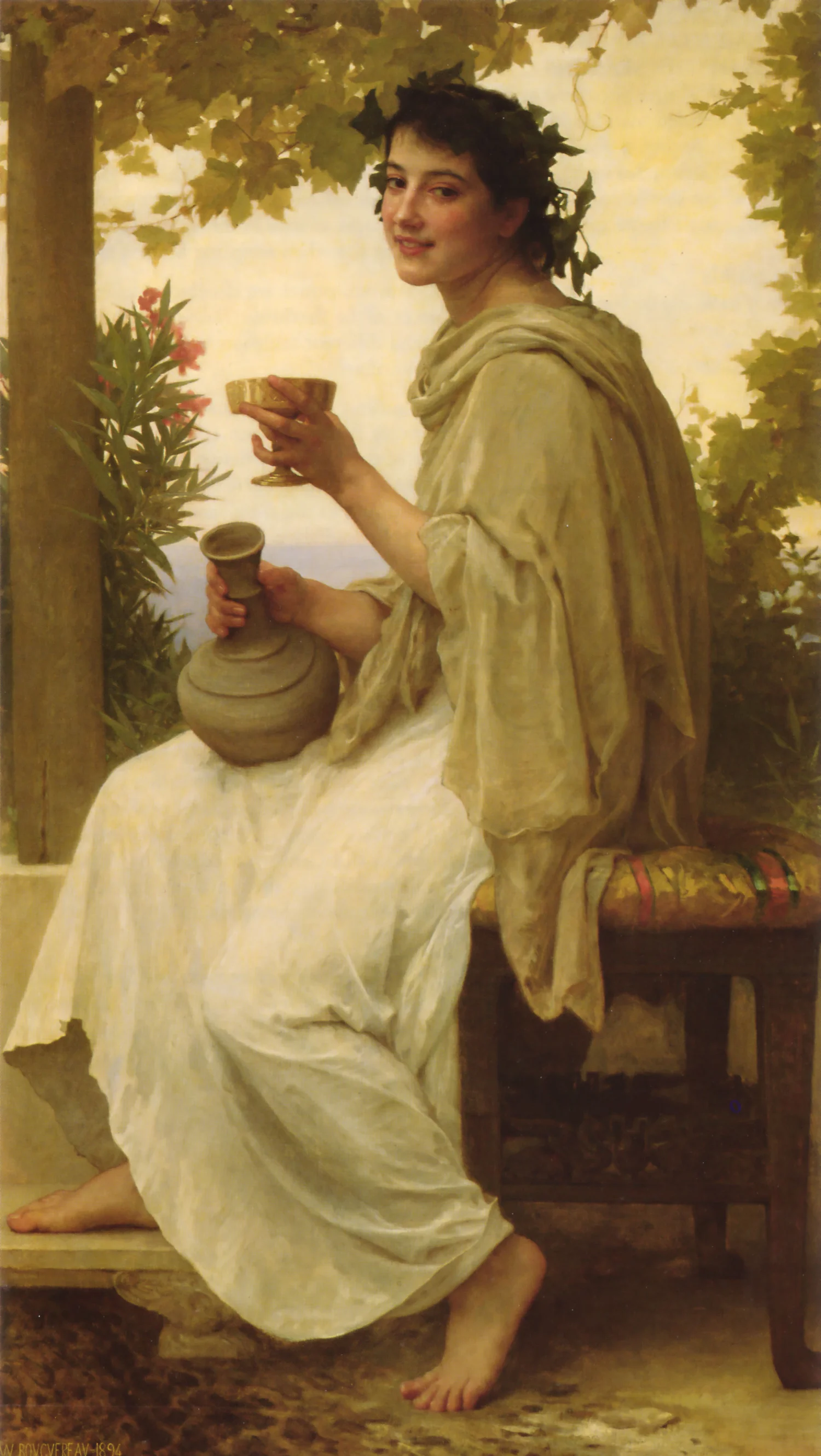 William-Adolphe Bouguereau, Bacchante  (see 67 Across)